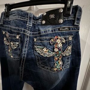 Miss Me Blue Embroidered Jeans